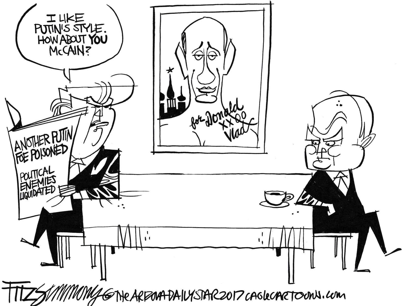 Daily Fitz Cartoon: McPain in the Rump